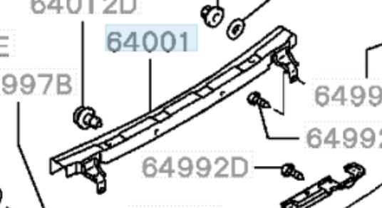 Підсилювач бампера заднього MR971600 Chrysler