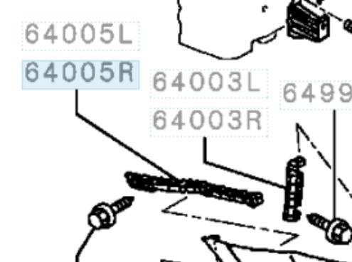 Купити 6410A222 Mitsubishi Кронштейн бампера заднього, зовнішній правий