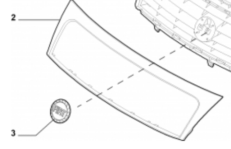 1497649078 Fiat/Alfa/Lancia Ободок решітки радіатора