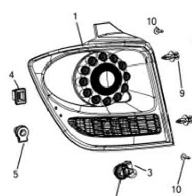 Купити K68078480AC Chrysler Стоп задній