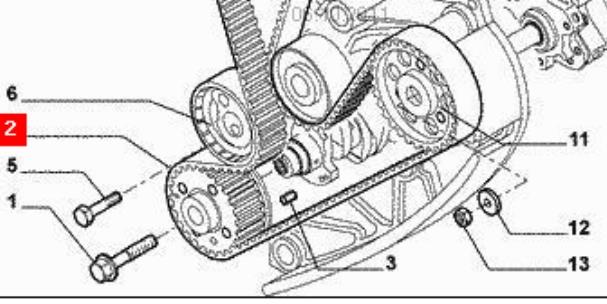 Зірка-шестерня приводу коленвалу двигуна 500390429 Fiat/Alfa/Lancia