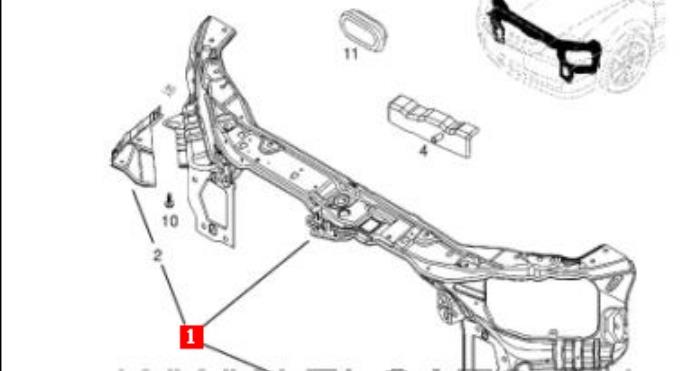 Панель передня Opel 6312027 ціна, від 1.21 USD