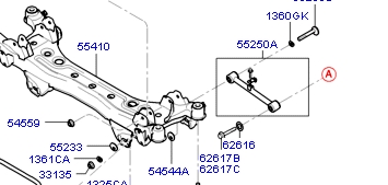 Задня поперечна тяга Hyundai/Kia 552503K000 ціна, від 12.67 USD