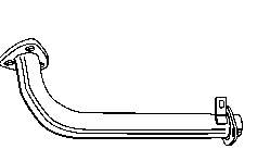 Труба приймальна (штани) глушника, передня Suzuki Baleno (EG) (Сузукі Балено)