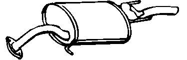 Глушник, задня частина 1743064270 Toyota