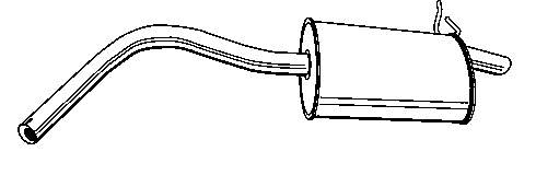 Глушник, задня частина 7700308548 Renault (RVI)