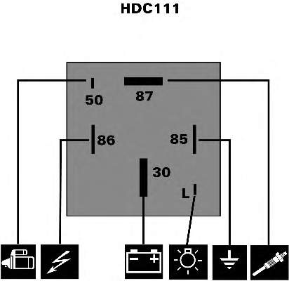 Реле накалу Delphi HDC111