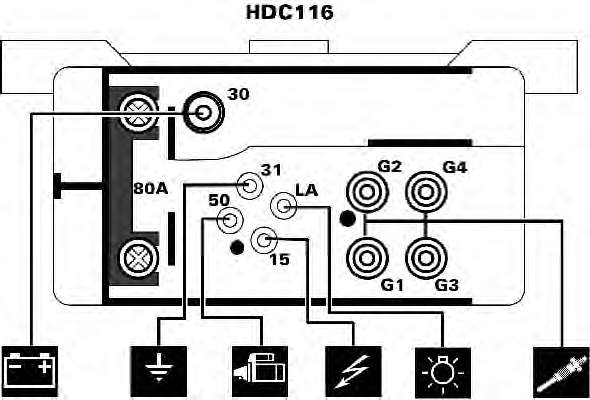 Реле свічок накалу HDC116 Delphi