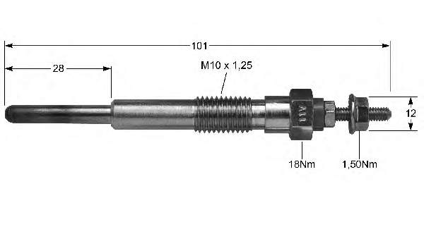 Свічка накалу HDS275 Delphi