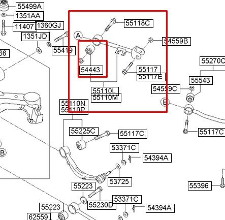 Сайлентблок тяги поперечної, задньої підвіски Hyundai/Kia 551383N100 ціна, від 18.87 USD