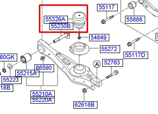 55326B8000 Hyundai/Kia буфер-відбійник амортизатора заднього