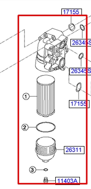 Корпус масляного фільтра 3J115058 AND