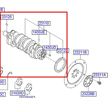 Купити 231102F110 Hyundai/Kia Колінвал
