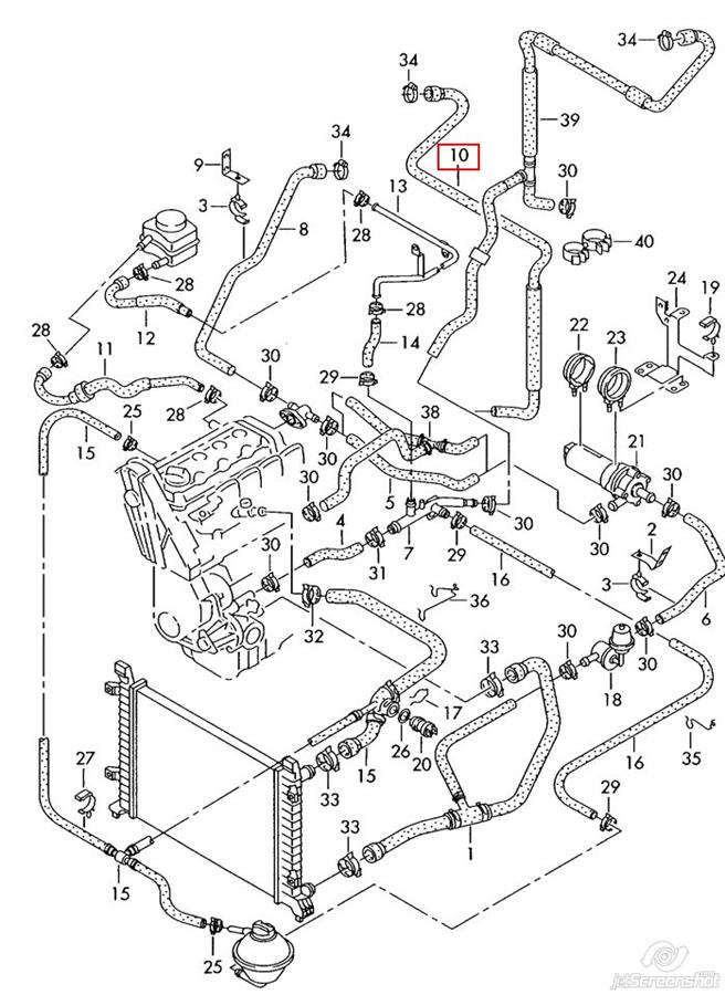Шланг радіатора опалювача/пічки, обратка Volkswagen LT 28-46 2 (2DX0FE) (Фольцваген LT)