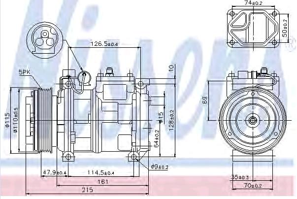 Компресор кондиціонера 89093 Nissens