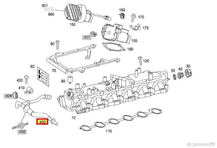 Трубка картера повітряна Mercedes A2750100370 ціна, від 49.74 USD