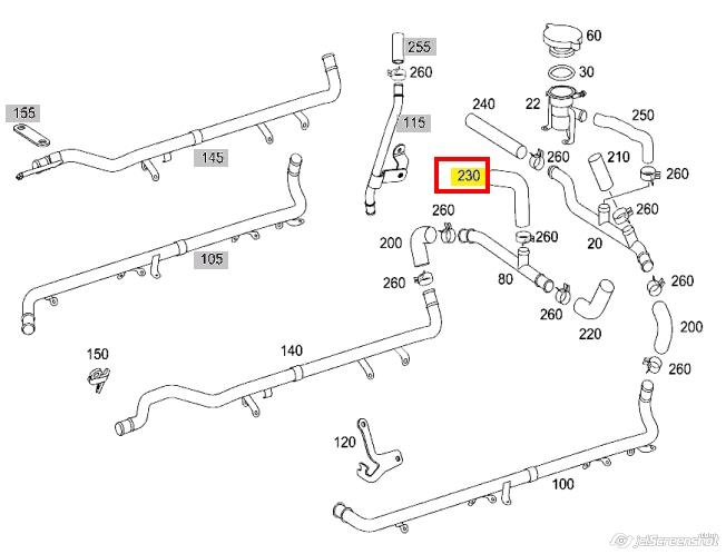 Трубка картера повітряна Mercedes A2750981683 ціна, від 7.61 USD