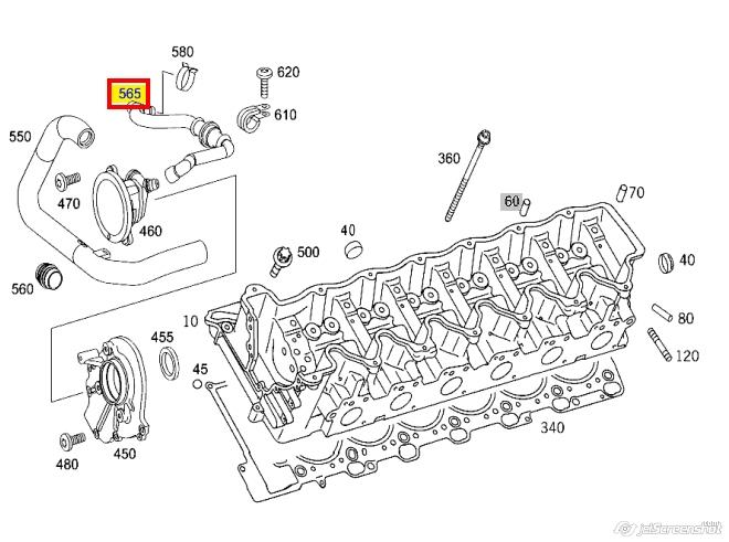 Трубка картера повітряна Mercedes A2750100582 ціна, від 58.23 USD