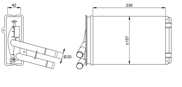 Радіатор пічки (обігрівача) NRF 54302 ціна, від 25.43 USD
