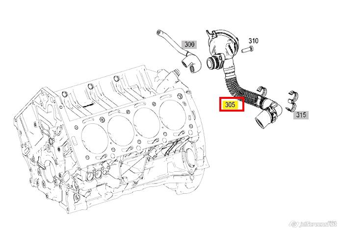 Купити A156010037005 Mercedes Шланг для видалення повітря