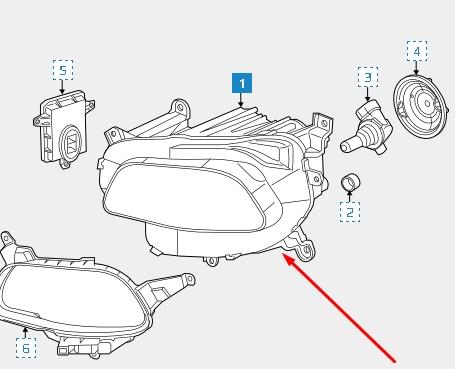 68102846AD Chrysler Фара правая