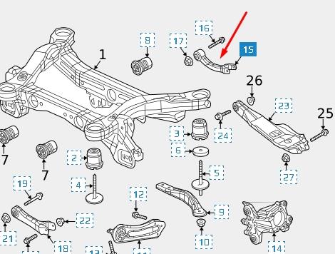 Важіль задньої підвіски поперечний, правий Optimal G52092