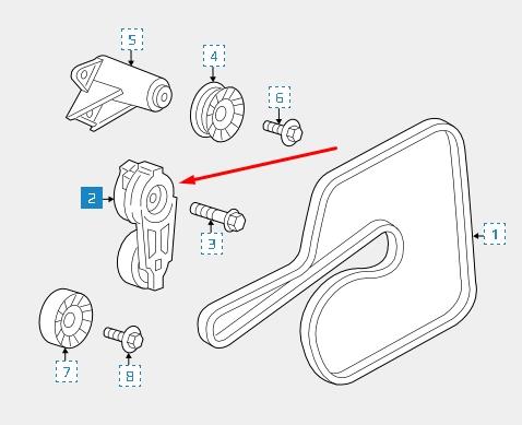 Натягувач приводного ременя Chrysler 4593817AB