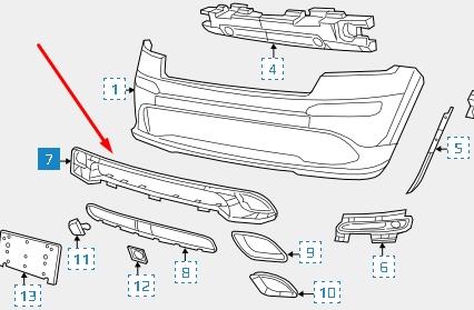 Рамка решітки переднього бампера 68158576AA Chrysler