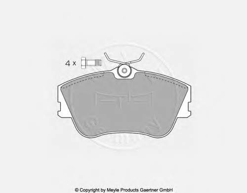 Гальмівні колодки Meyle 0252147919 ціна, від 20.39 USD