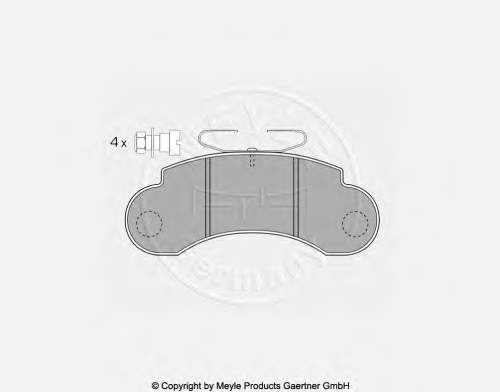 Гальмівні колодки Meyle 0252157314 ціна, від 23.84 USD