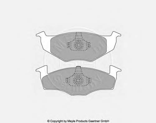 Гальмівні колодки Meyle 0252186615 ціна, від 16.41 USD