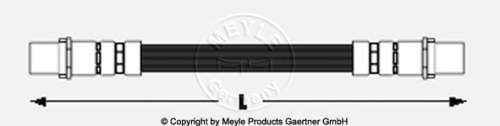 Шланг гальмівний передній Meyle 1006110021 ціна, від 6.46 USD