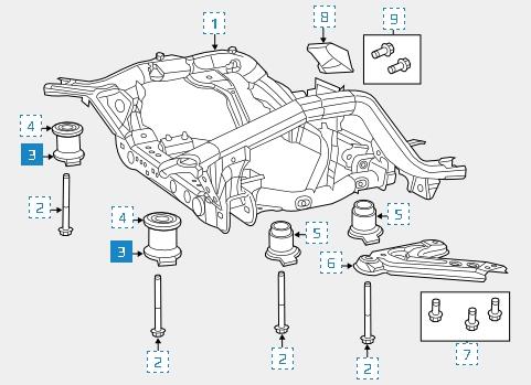 52124754AC Chrysler Подушка передньої балки