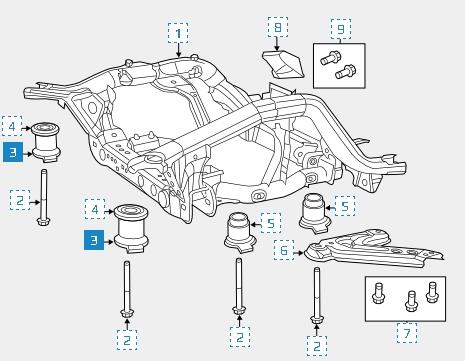 Сайлентблок передній балки/підрамника CHRYSLER 05181817AA