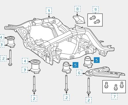 Сайлентблок передній балки/підрамника K05181818AA Fiat/Alfa/Lancia