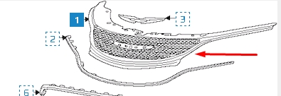 68103934AC Chrysler Решітка радіатора