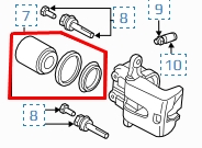 5137665AB Chrysler Ремкомплект заднього гальмівного супорта