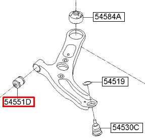 Купити 545513X000 Hyundai/Kia Сайлентблок передньої підвіски