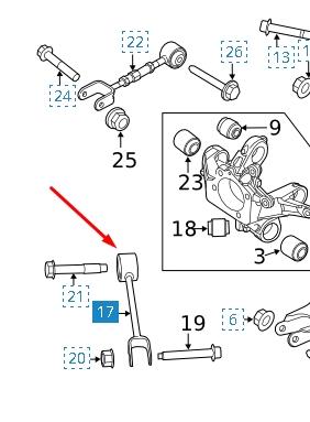 Тяга поздовжня задньої підвіски BB5Z5500A Ford