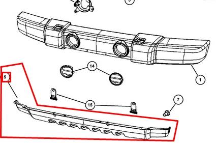 Захист бампера переднього Chrysler 1BE95XXXAD