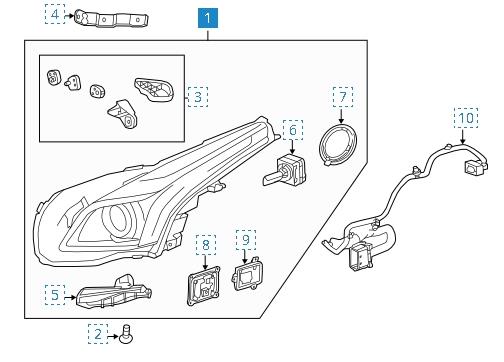 23458639 General Motors Фара дальнього світла в зборі