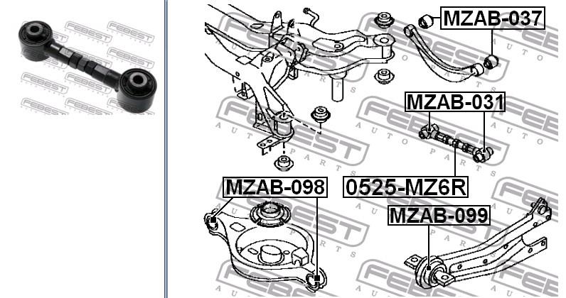 Поперечна тяга задньої підвіски Mazda G21D28500D ціна, від 37.17 USD