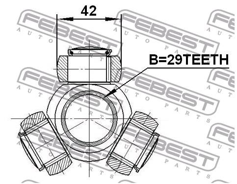 Внутришній трипоїд Febest 2516BOX3 ціна, від 30.62 USD