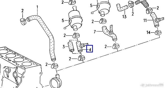 Купити Патрубок вентиляції картера Volkswagen Polo II 86C
