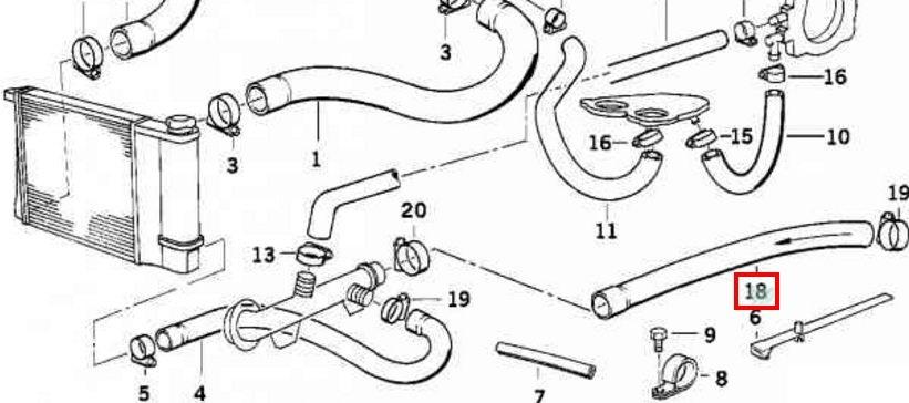 Шланг/патрубок радіатора охолодження, нижній BMW 64211387010 ціна, від 4.29 USD