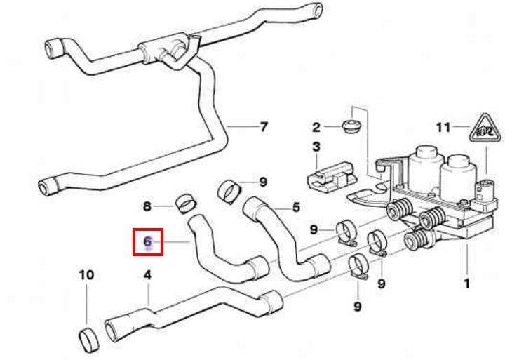 Шланг/патрубок системи охолодження 1387425 BMW