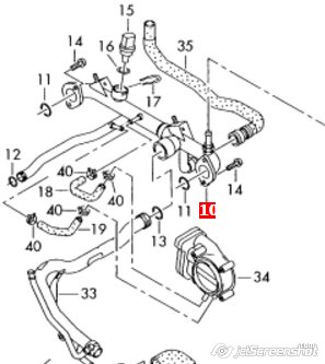 Шланг/патрубок системи охолодження Audi A4 B6 (8E2) (Ауді A4)