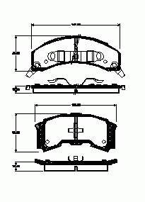 Колодки гальмівні передні, дискові 18024898 General Motors