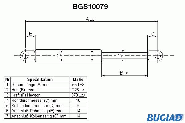 Амортизатор кришки багажника/ двері 3/5-ї задньої 361003 Stabilus