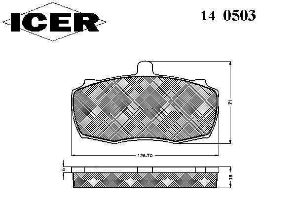 Гальмівні колодки Icer 140503 ціна, від 23.69 USD